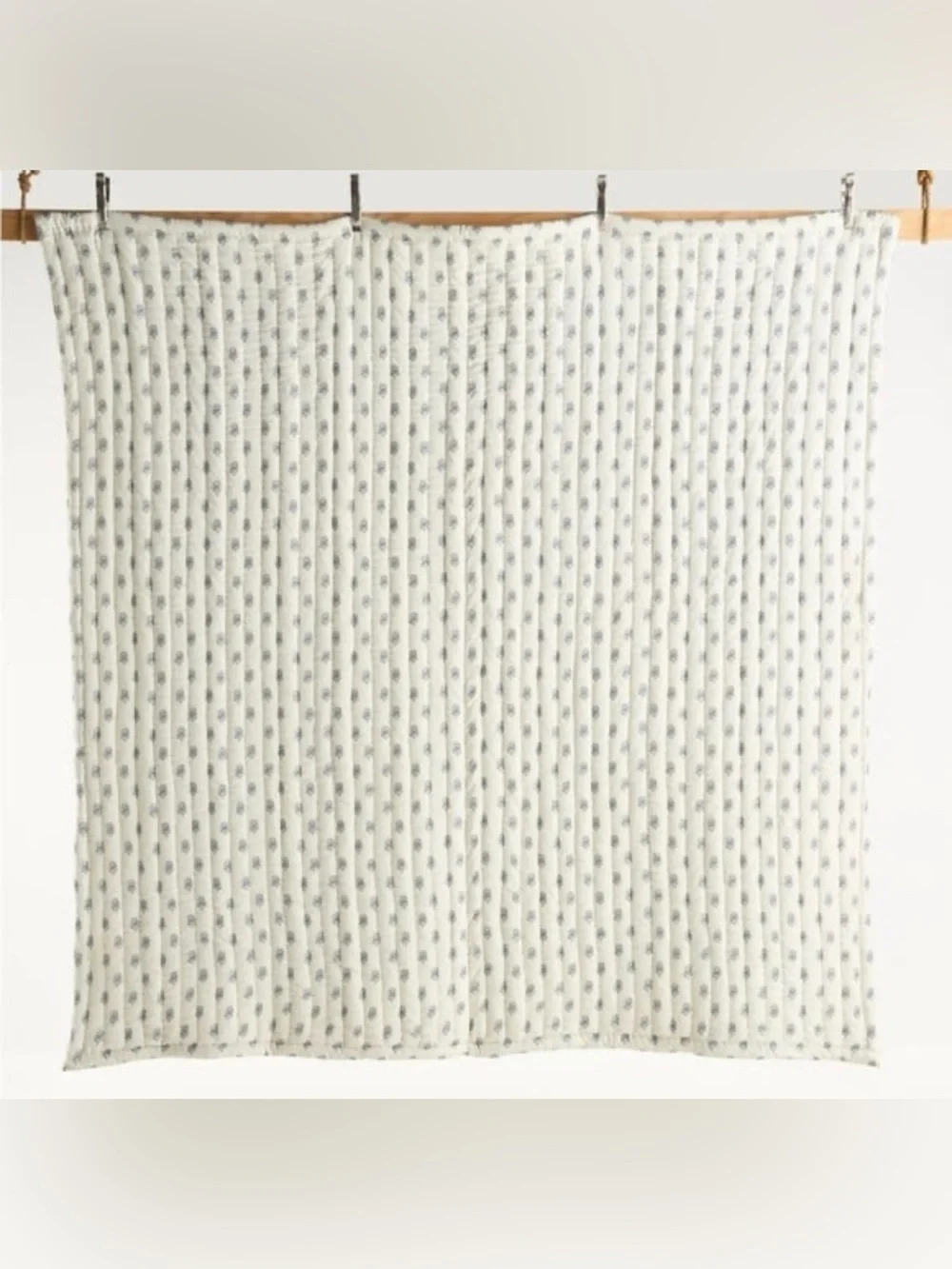 Anthropologie Cotton Voile Printed Quilt Size Queen NWT